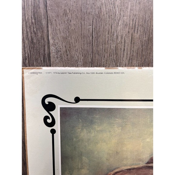 Bill Hampton Gritty Cowboy Print "May Neither Drought Nor Rain" 1974 - 16X20 NEW - Picture 2 of 6